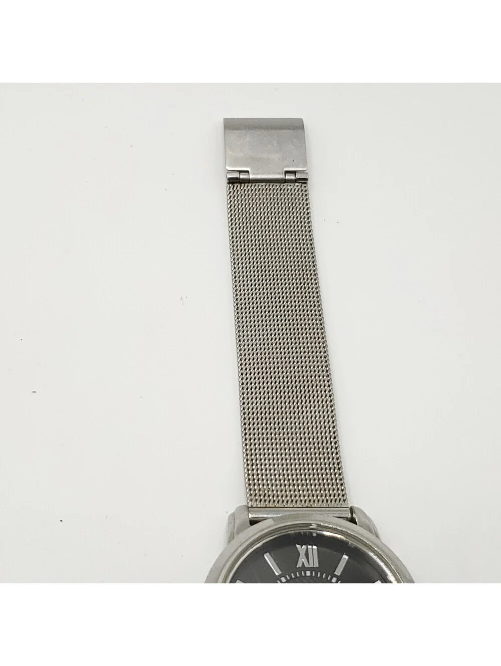 Timex Black Dial Silver Tone Mesh Adjustable Band Womens Watch 30mm New Battery